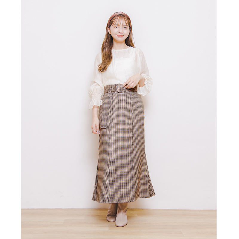 OUTLET】gun club check skirt～ｶﾞﾝｸﾗﾌﾞﾁｪｯｸｽｶｰﾄ | flower／フラワー