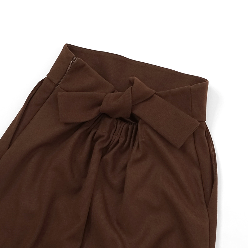オブリ obli 立体フラワーバックリボンスカート コットンイエローフラワースカート | BOTTOMS | OBLI
