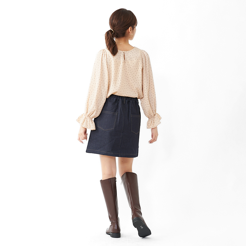 classic denim skirt ～ｸﾗｼｯｸﾃﾞﾆﾑｽｶｰﾄ flower／フラワー公式通販