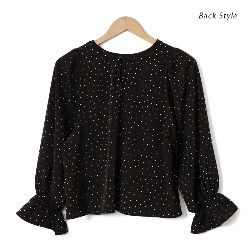 30%OFF】simple dot balloon blouse～ｼﾝﾌﾟﾙﾄﾞｯﾄﾊﾞﾙｰﾝﾌﾞﾗｳｽ | flower