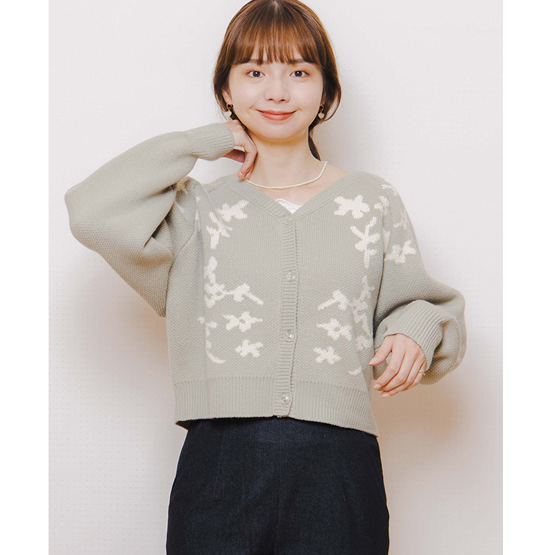 OUTLET】classical flowery knit～ｸﾗｼｶﾙﾌﾗﾜﾘｰﾆｯﾄ | flower／フラワー