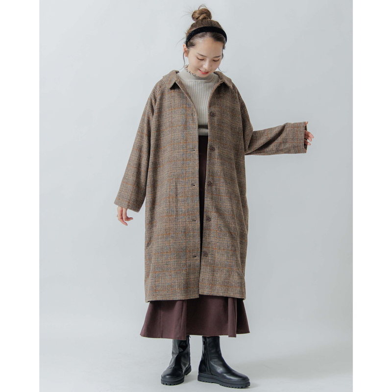 OUTLET】mannish check coat～ﾏﾆｯｼｭﾁｪｯｸｺｰﾄ | flower／フラワー公式通販