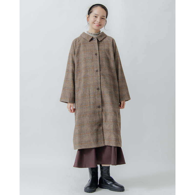 OUTLET】mannish check coat～ﾏﾆｯｼｭﾁｪｯｸｺｰﾄ | flower／フラワー公式通販