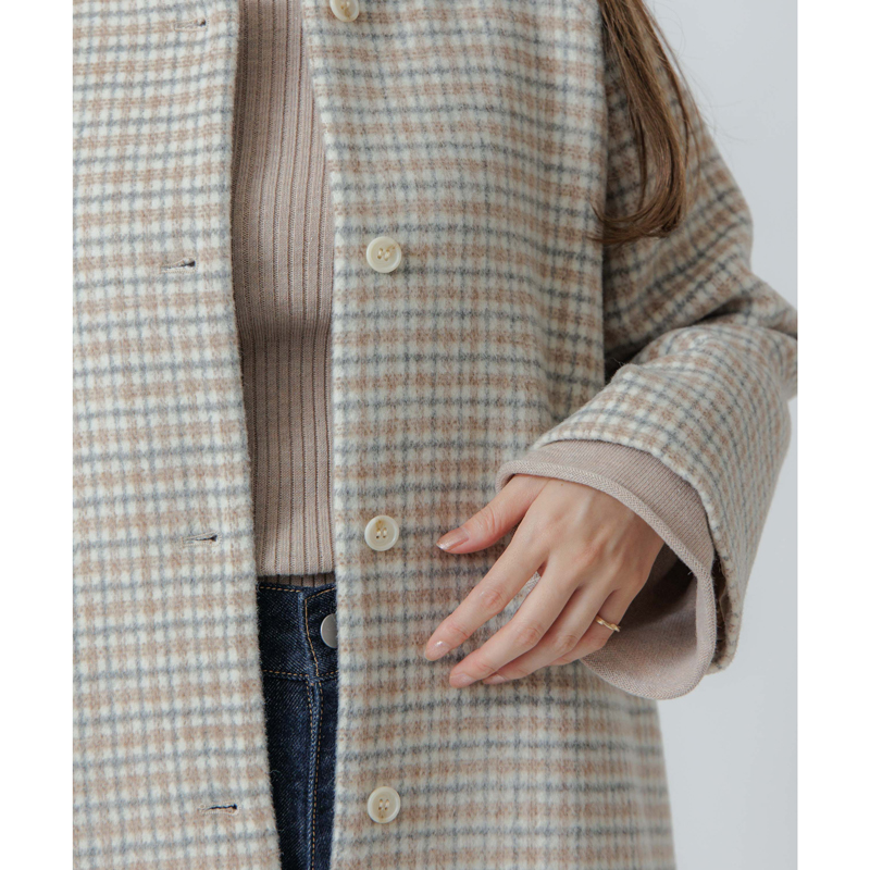 OUTLET】mild check coat～ﾏｲﾙﾄﾞﾁｪｯｸｺｰﾄ | flower／フラワー公式通販