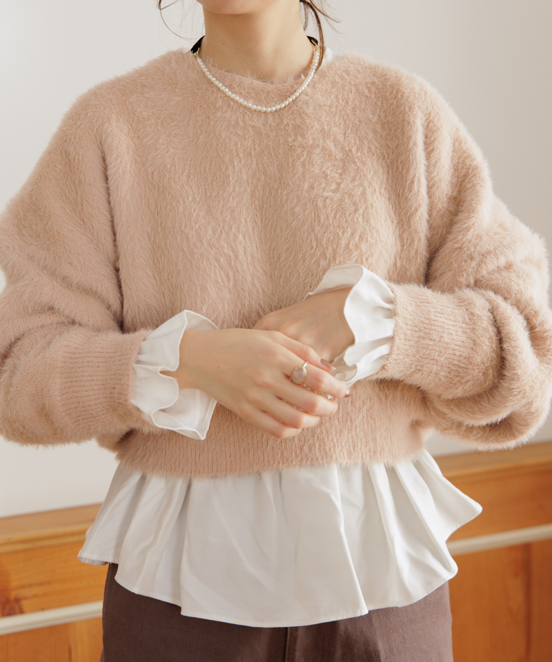 【OUTLET】sweet shaggy knit～ｽｳｨｰﾄｼｬｷﾞｰﾆｯﾄ