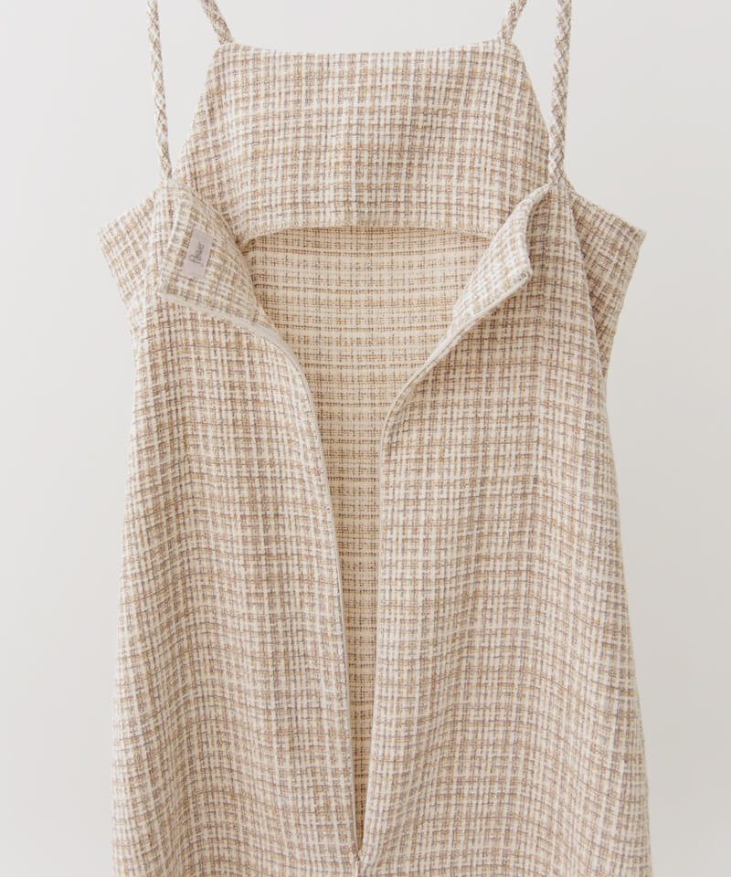 20%OFF】tweed cami onepiece ～ﾂｲｰﾄﾞｷｬﾐﾜﾝﾋﾟｰｽ | flower／フラワー