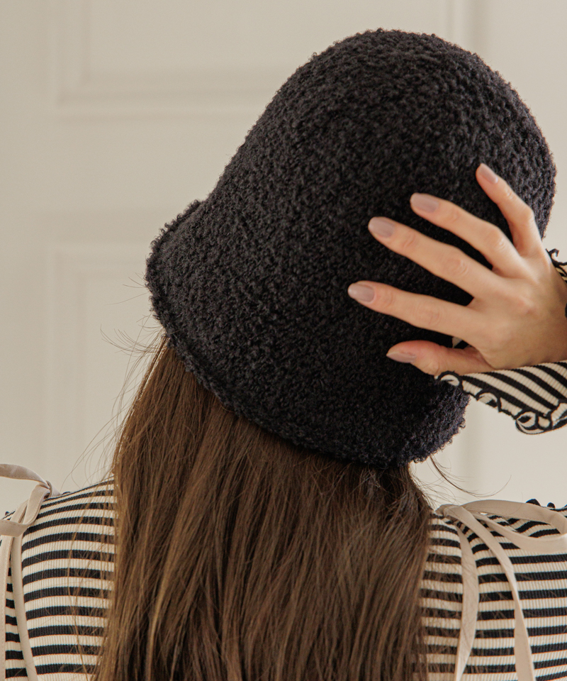 バケットハット Mellow Boucle Bucket Hat/TATIANA 20%OFF】boucle bucket hat～ﾌﾞｰｸﾚﾊﾞｹｯﾄﾊｯﾄ | flower／フラワー