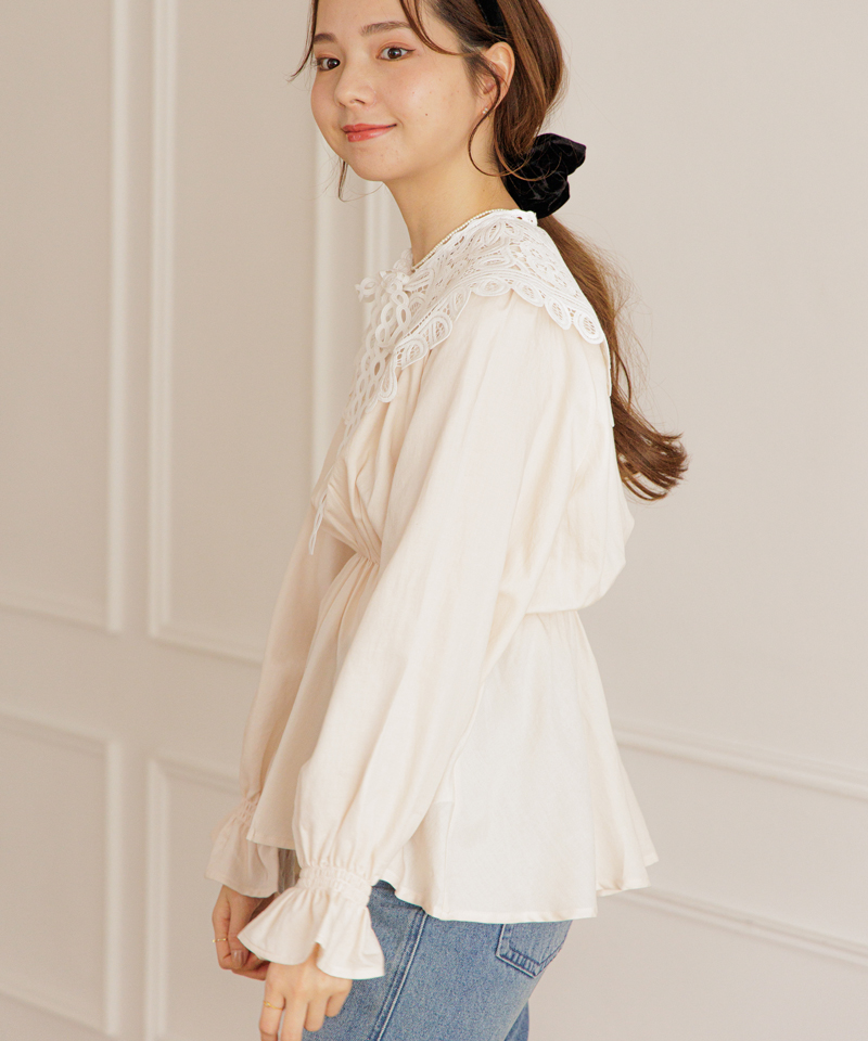 OUTLET】candy sleeve blouse2~キャンディースリーブブラウス2 | flower OUTLET】candy sleeve blouse2~キャンディースリーブブラウス2 | flower