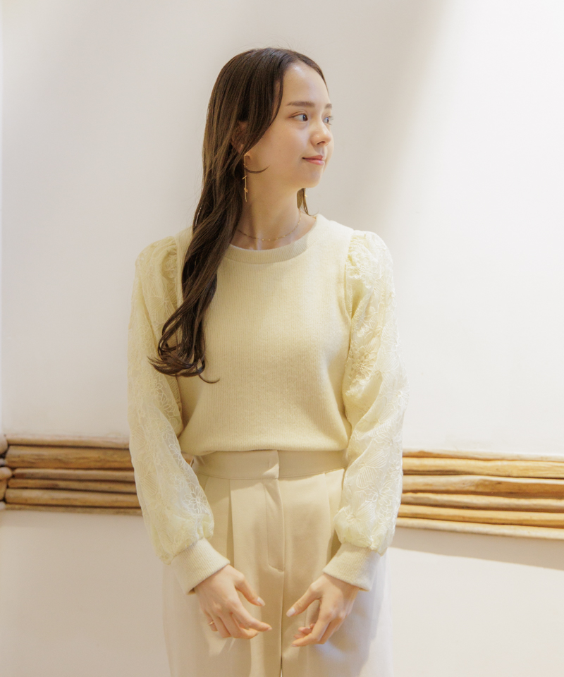 30%OFF】sleeve lace blouse～ｽﾘｰﾌﾞﾚｰｽﾌﾞﾗｳｽ | flower／フラワー公式通販