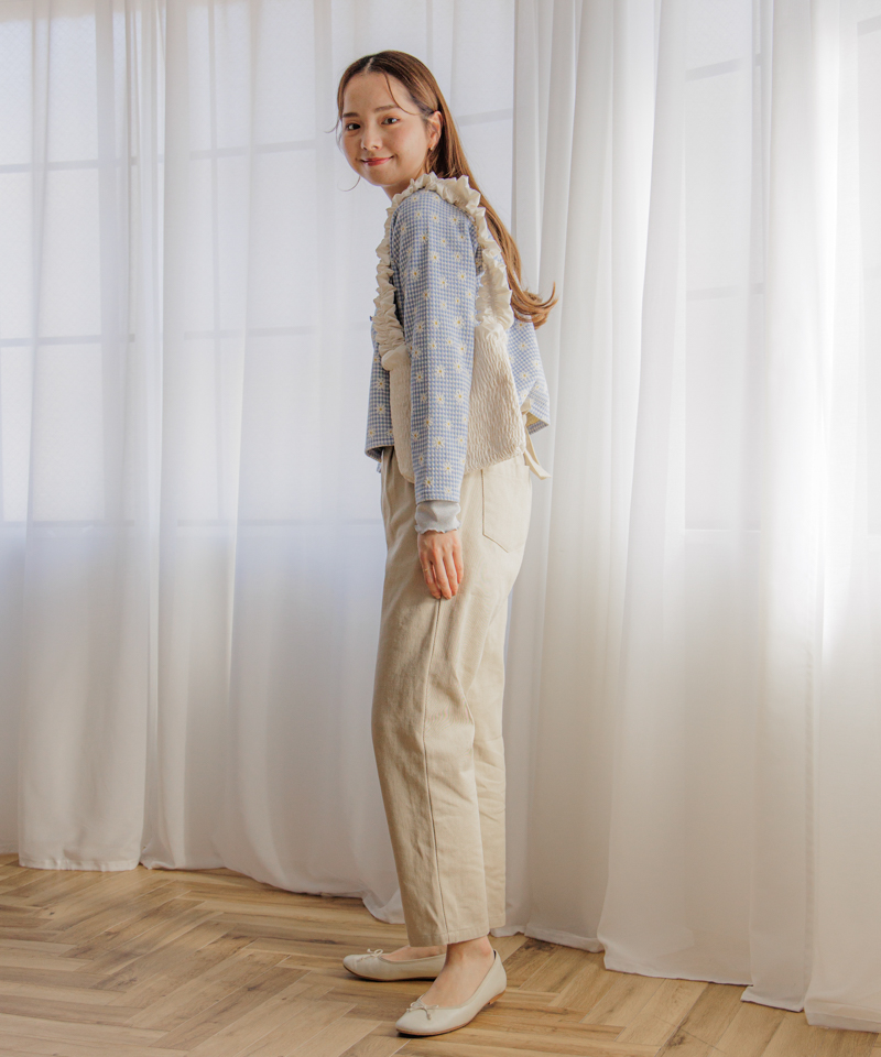 BACK RIBBON ROMPERS S サロペット　リボン BACK RIBBON JUMPSUIT