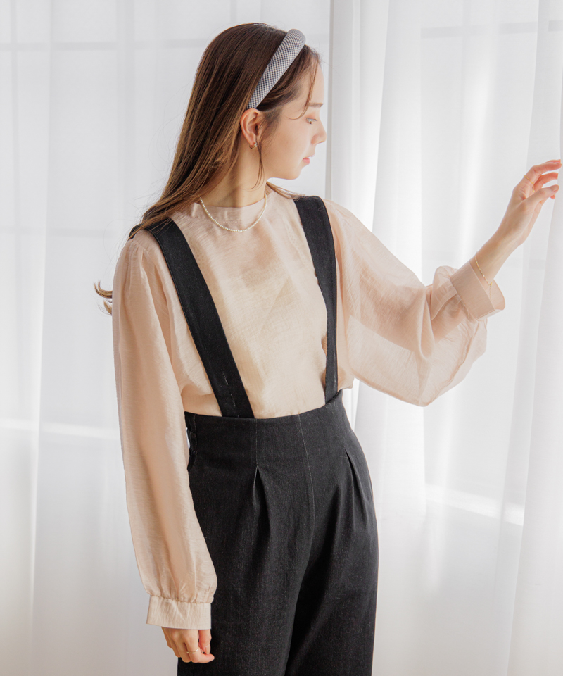 CLANE】BACK RIBBON SUSPENDER SALOPETTEクラネ - サロペット