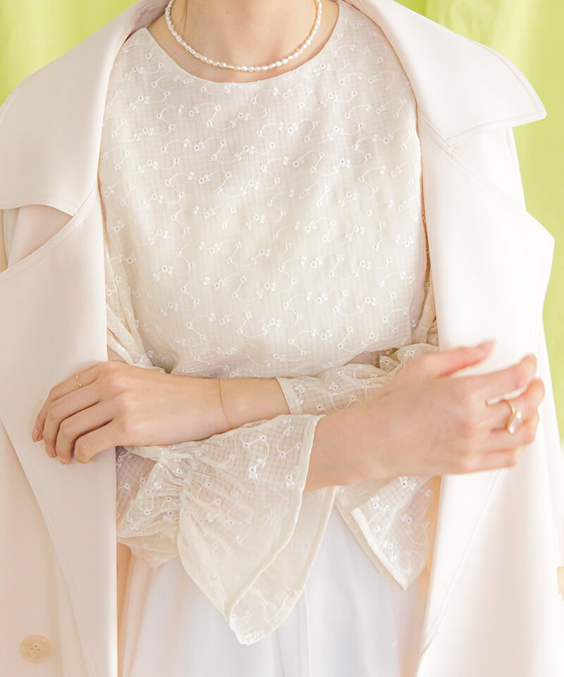 美品☆marble sud 23秋冬 trick flowerショートコート レディース