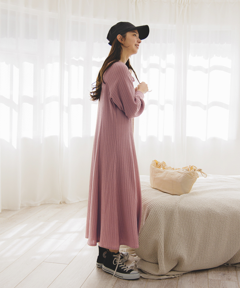 feminine rib onepiece～ﾌｪﾐﾆﾝﾘﾌﾞﾜﾝﾋﾟｰｽ | flower／フラワー公式通販