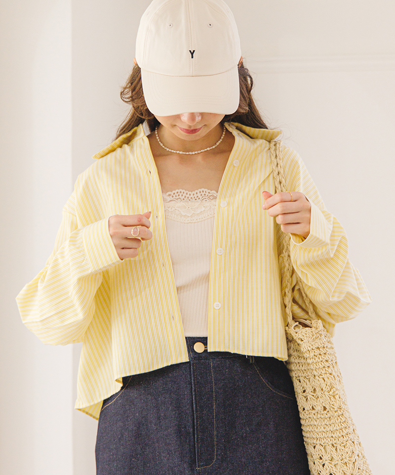 【OUTLET】stripe short shirts～ｽﾄﾗｲﾌﾟｼｮｰﾄｼｬﾂ