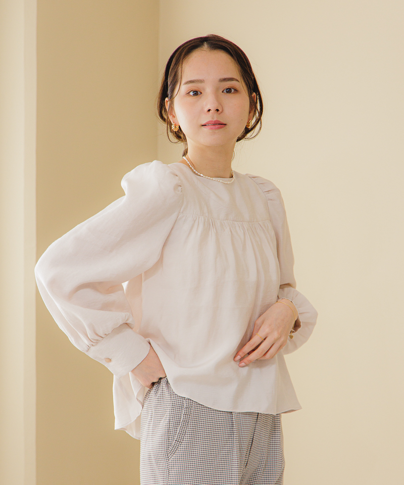 60%OFF】ribbon puff blouse～ﾘﾎﾞﾝﾊﾟﾌﾌﾞﾗｳｽ | flower／フラワー