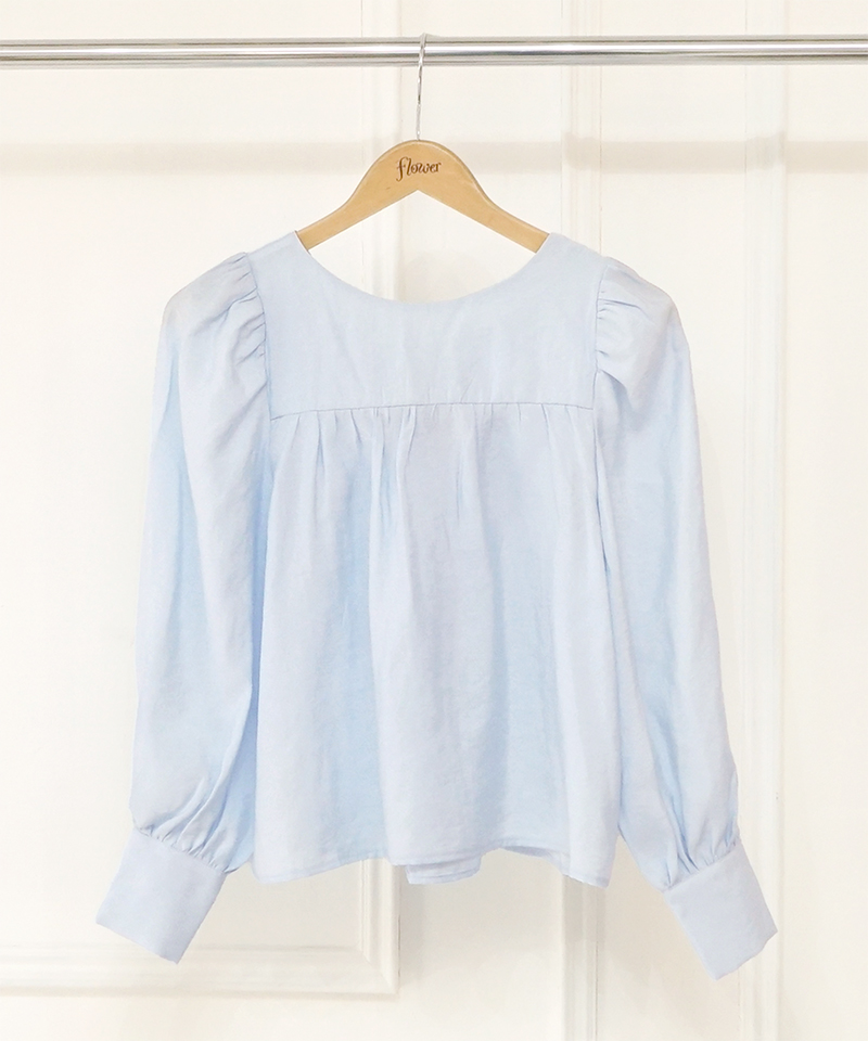 60%OFF】ribbon puff blouse～ﾘﾎﾞﾝﾊﾟﾌﾌﾞﾗｳｽ | flower／フラワー