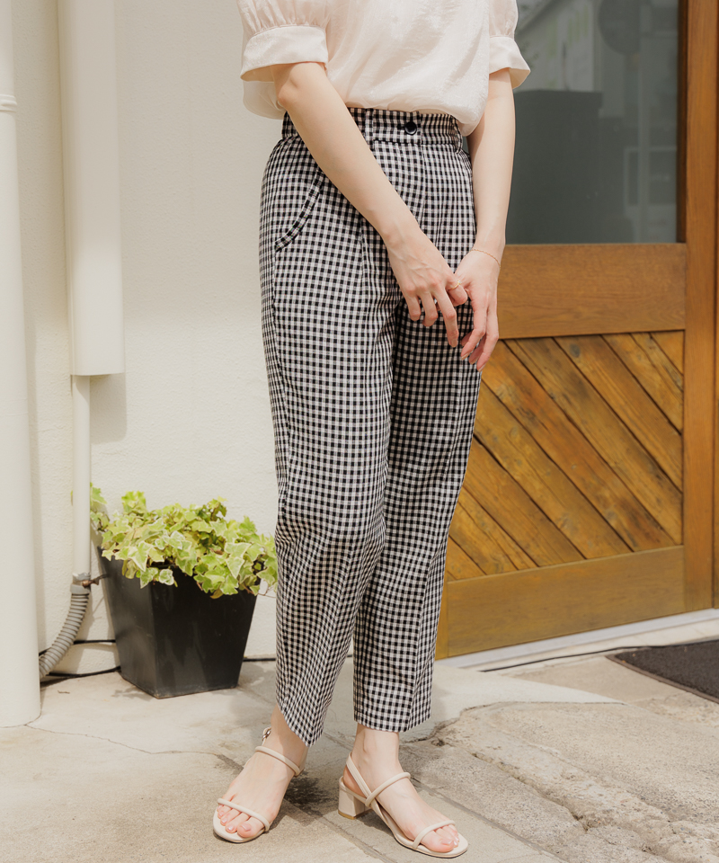 OUTLET】playful check pants～ﾌﾟﾚｲﾌﾙﾁｪｯｸﾊﾟﾝﾂ flower／フラワー公式通販