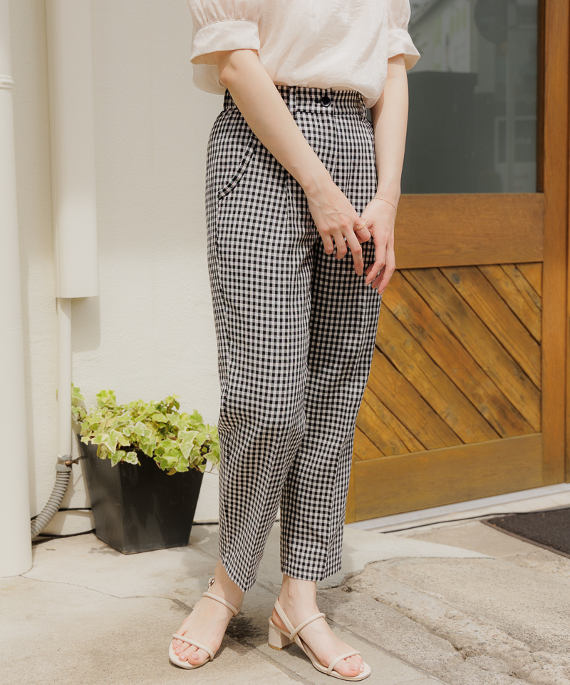 OUTLET】playful check pants～ﾌﾟﾚｲﾌﾙﾁｪｯｸﾊﾟﾝﾂ | flower／フラワー公式通販