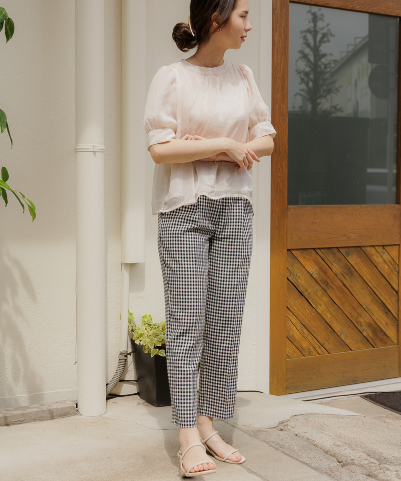 OUTLET】playful check pants～ﾌﾟﾚｲﾌﾙﾁｪｯｸﾊﾟﾝﾂ | flower／フラワー公式通販
