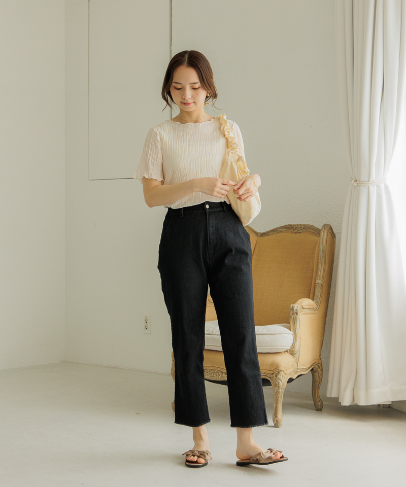 ティーズ ページ9 FLOWER PRINT/STRIPE Y'S STITCH LONG SLEEVE T(L Black): Y's