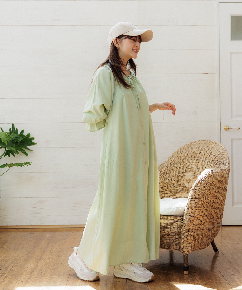 OUTLET】relax frill onepiece～ﾘﾗｯｸｽﾌﾘﾙﾜﾝﾋﾟｰｽ | flower／フラワー