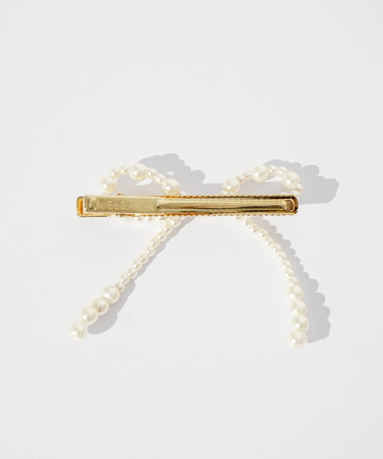pearl ribbon clip～ﾊﾟｰﾙﾘﾎﾞﾝｸﾘｯﾌﾟ | flower／フラワー公式通販