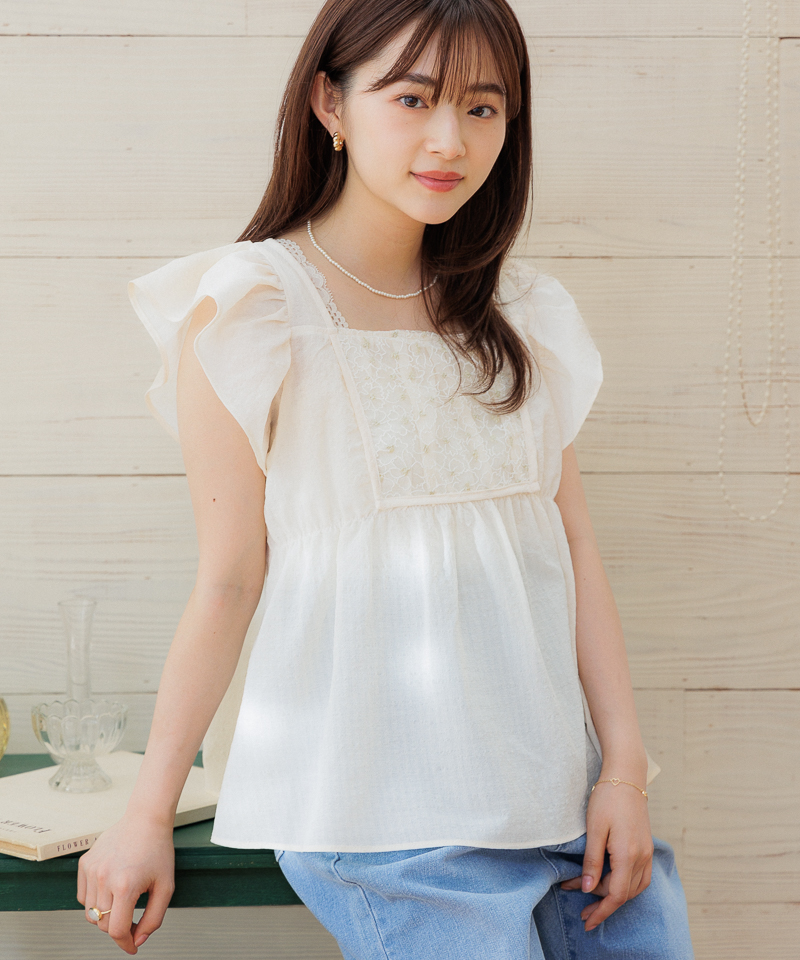 glass bloom blouse～ｸﾞﾗｽﾌﾞﾙｰﾑﾌﾞﾗｳｽ | flower／フラワー公式通販