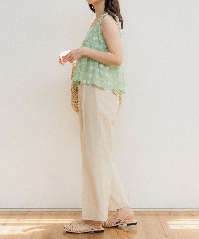 linen tuck pants～ﾘﾈﾝﾀｯｸﾊﾟﾝﾂ | flower／フラワー公式通販