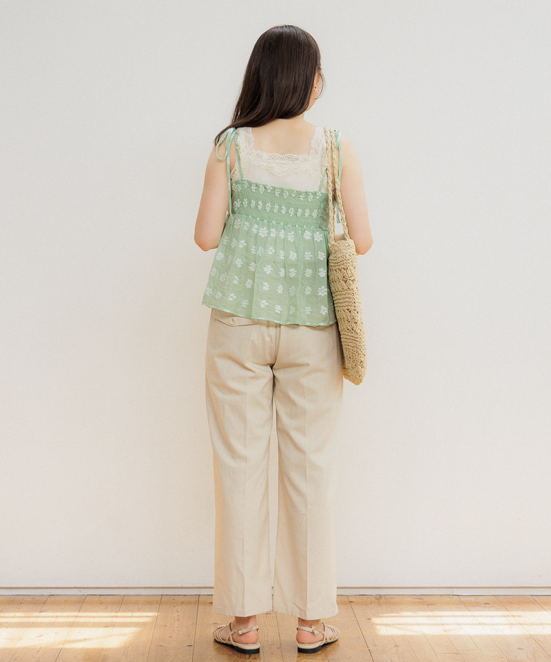 linen tuck pants～ﾘﾈﾝﾀｯｸﾊﾟﾝﾂ | flower／フラワー公式通販