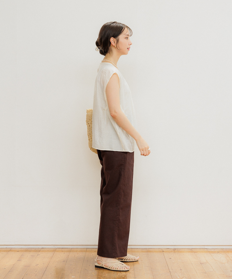 linen tuck pants～ﾘﾈﾝﾀｯｸﾊﾟﾝﾂ | flower／フラワー公式通販