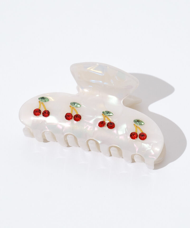 Embroidered Hair Clip, Flowers Baby Barrette, White Flower