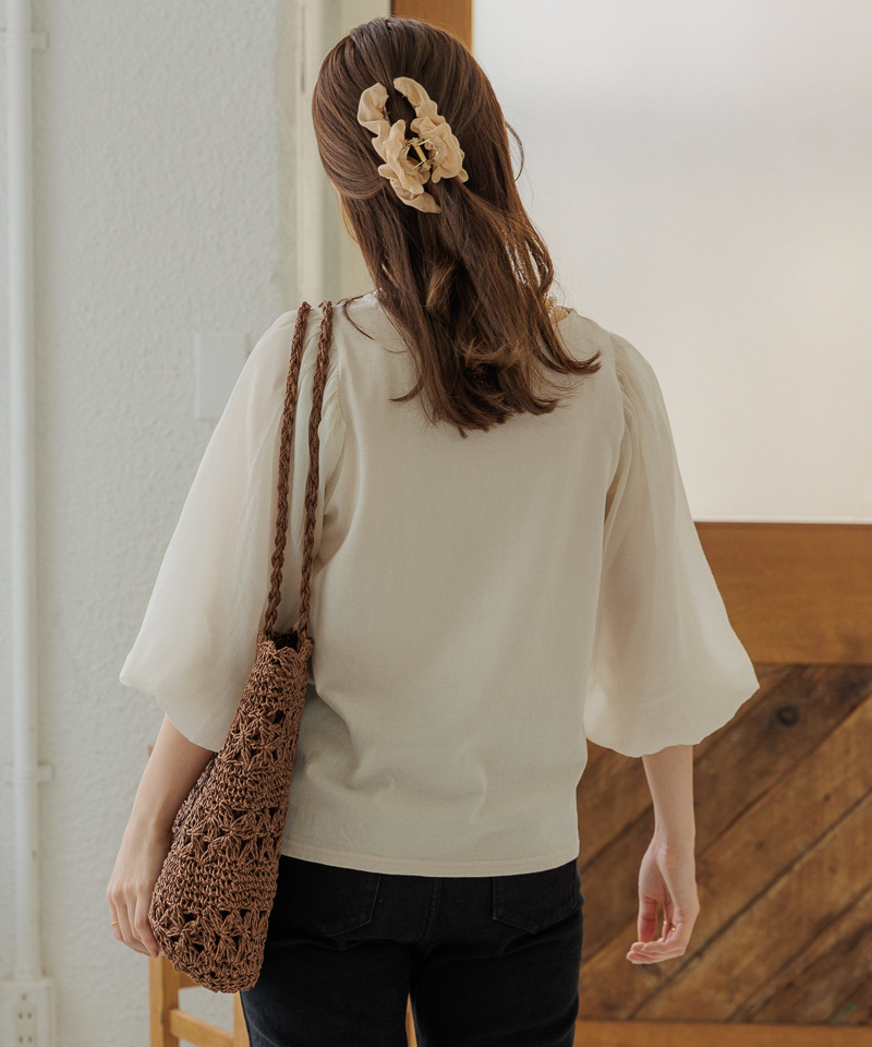 OUTLET】feminine balloon top～ﾌｪﾐﾆﾝﾊﾞﾙｰﾝﾄｯﾌﾟ | flower