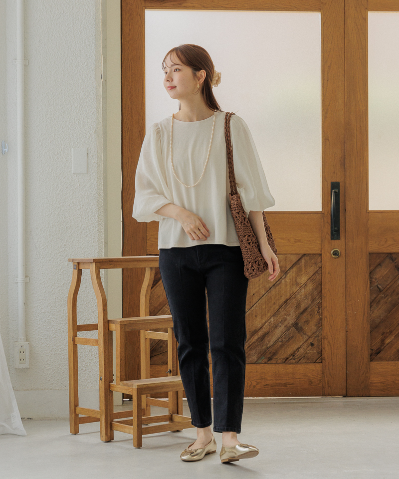 OUTLET】feminine balloon top～ﾌｪﾐﾆﾝﾊﾞﾙｰﾝﾄｯﾌﾟ | flower