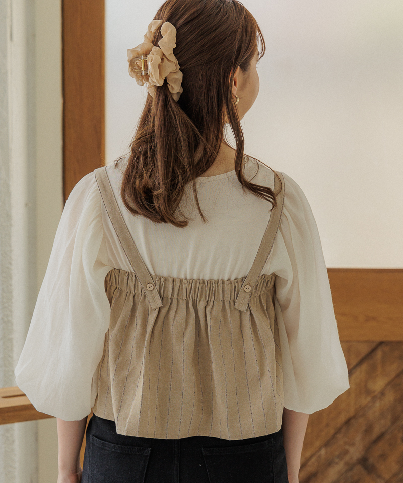 OUTLET】feminine balloon top～ﾌｪﾐﾆﾝﾊﾞﾙｰﾝﾄｯﾌﾟ | flower