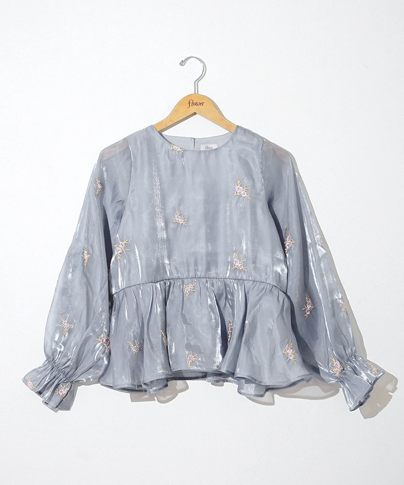 OUTLET】gloss blooming blouse～ｸﾞﾛｽﾌﾞﾙｰﾐﾝｸﾞﾌﾞﾗｳｽ | flower