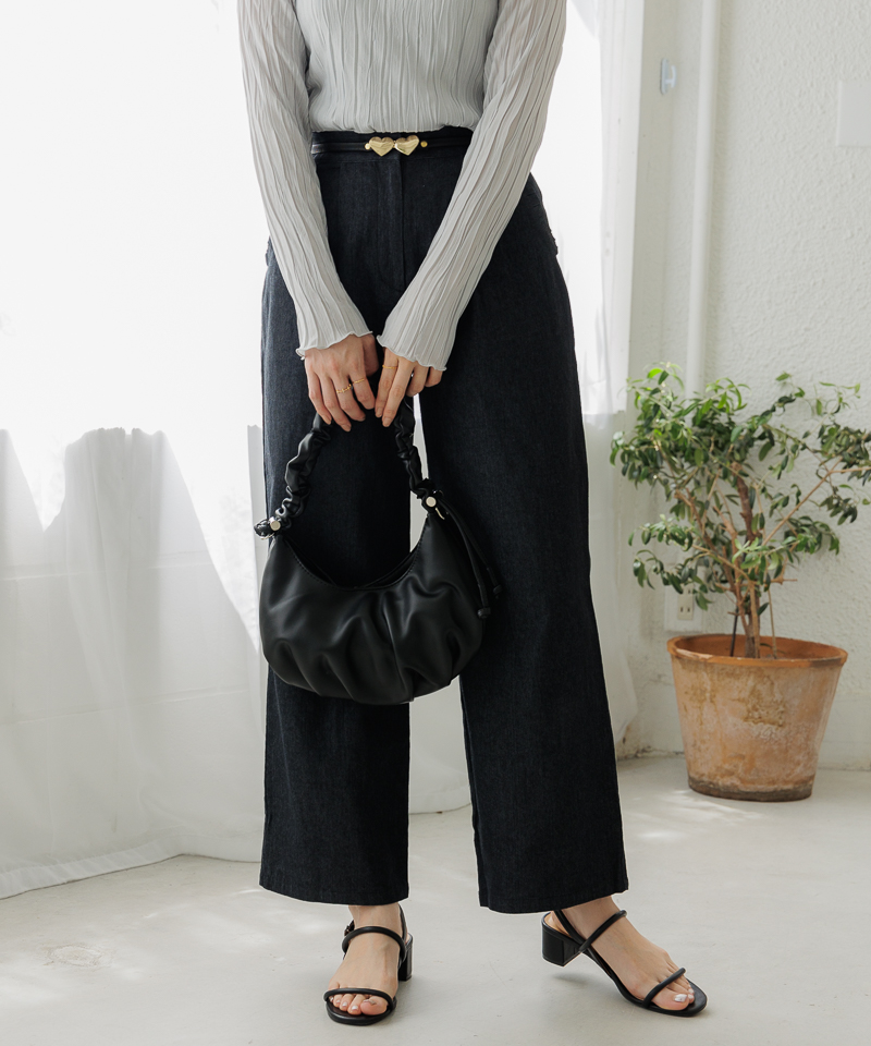 20%OFF】gather leather bag～ｷﾞｬｻﾞｰﾚｻﾞｰﾊﾞｯｸﾞ | flower