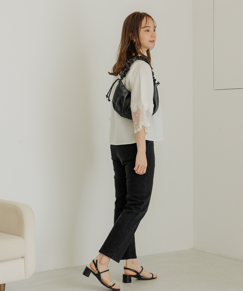 20%OFF】gather leather bag~ギャザーレザーバッグ | flower 20%OFF】gather leather bag~ギャザーレザーバッグ | flower
