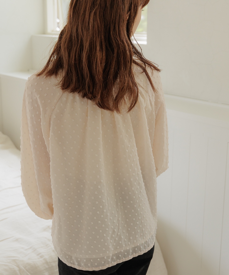 ribbon collar dot blouse～ﾘﾎﾞﾝｶﾗｰﾄﾞｯﾄﾌﾞﾗｳｽ | flower／フラワー公式通販