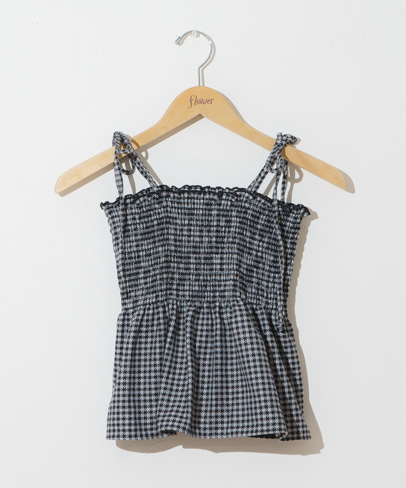 20%OFF】shirring check bustier～ｼｬｰﾘﾝｸﾞﾁｪｯｸﾋﾞｽﾁｪ | flower 