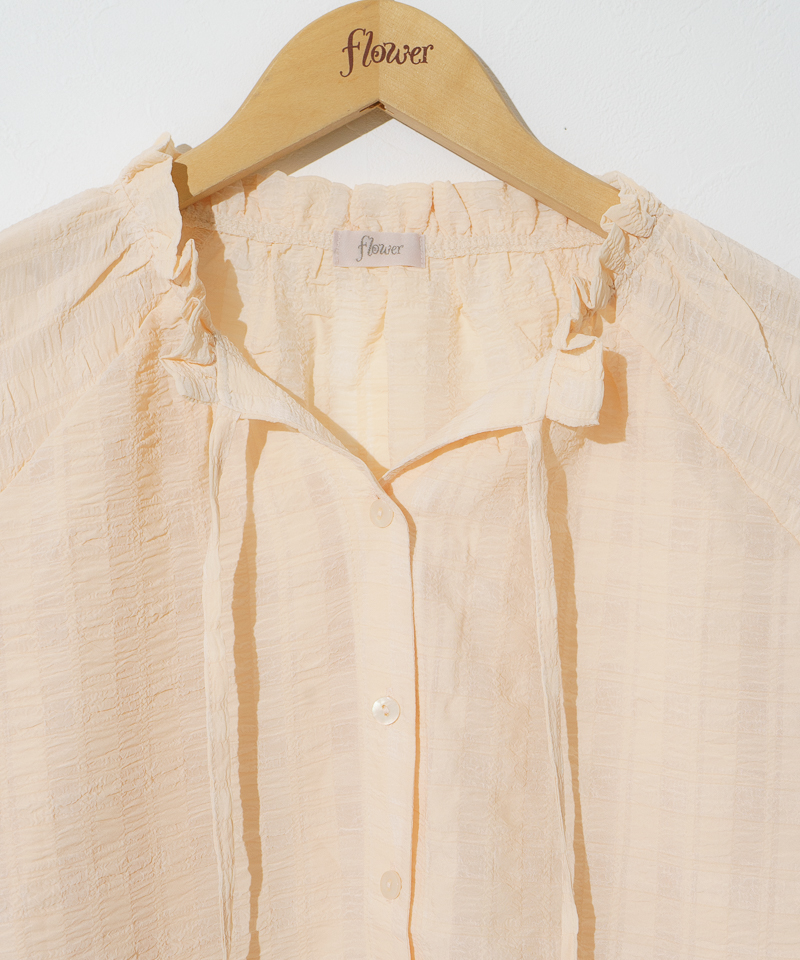 OUTLET】sheer frill blouse～ｼｱｰﾌﾘﾙﾌﾞﾗｳｽ | flower／フラワー