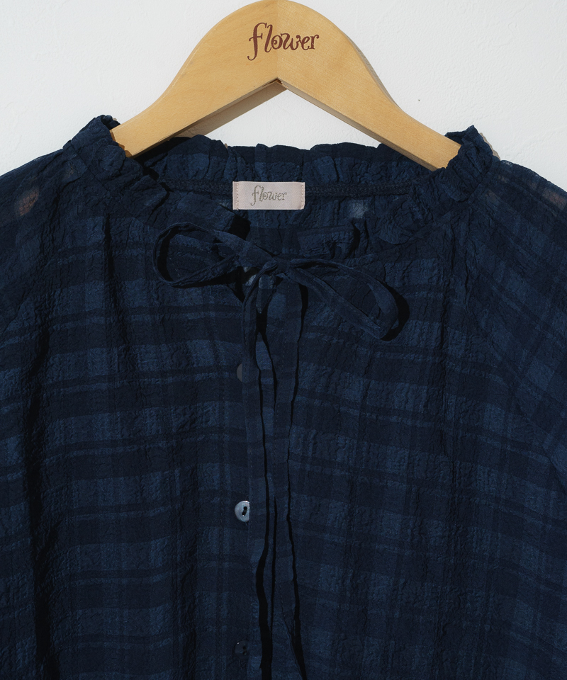 OUTLET】sheer frill blouse~シアーフリルブラウス | flower/フラワー OUTLET】sheer frill blouse~シアーフリルブラウス | flower/フラワー