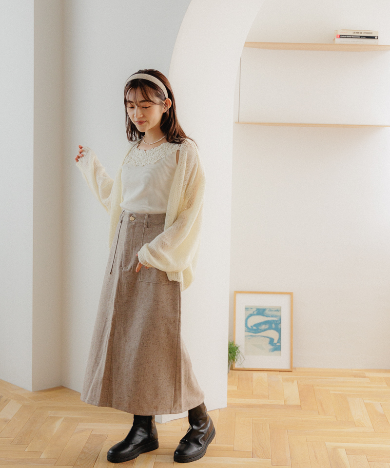 melange knit cardigan2～ﾒﾗﾝｼﾞﾆｯﾄｶｰﾃﾞｨｶﾞﾝ2 | flower／フラワー公式通販