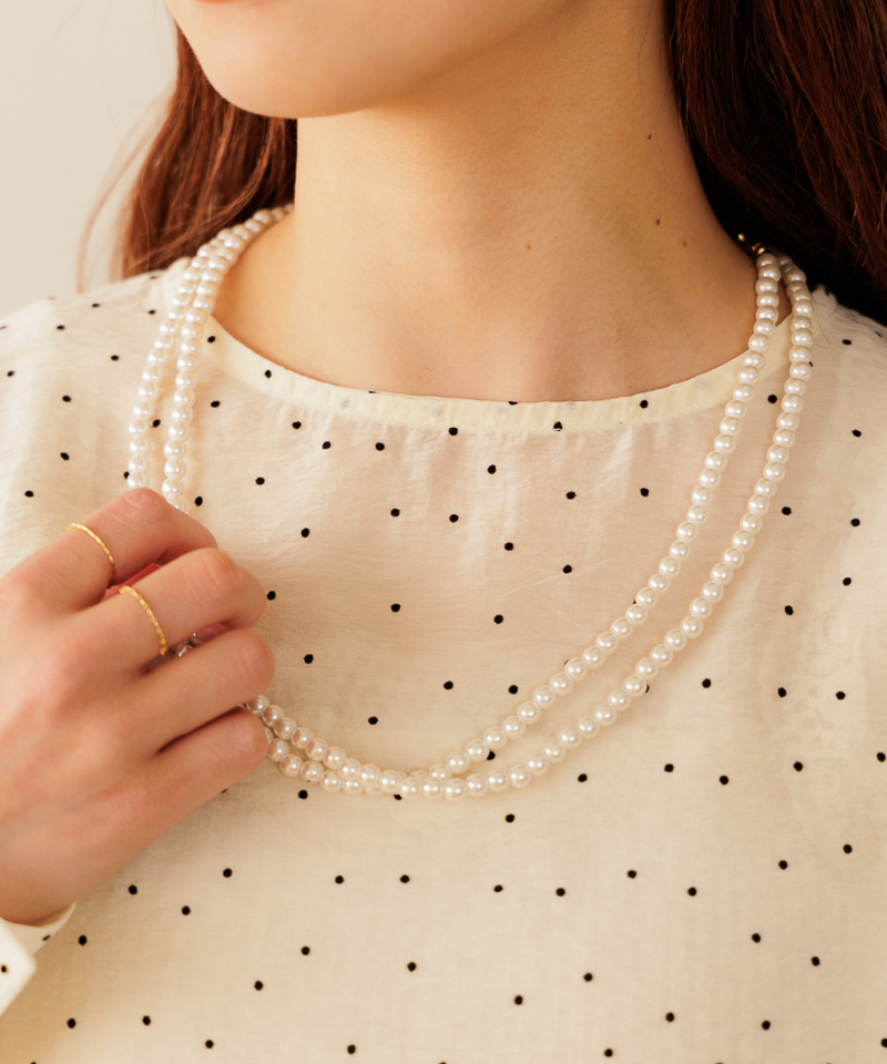 期間限定特価】 uhr ウーアドットブラウス 白 blouse dot シャツ