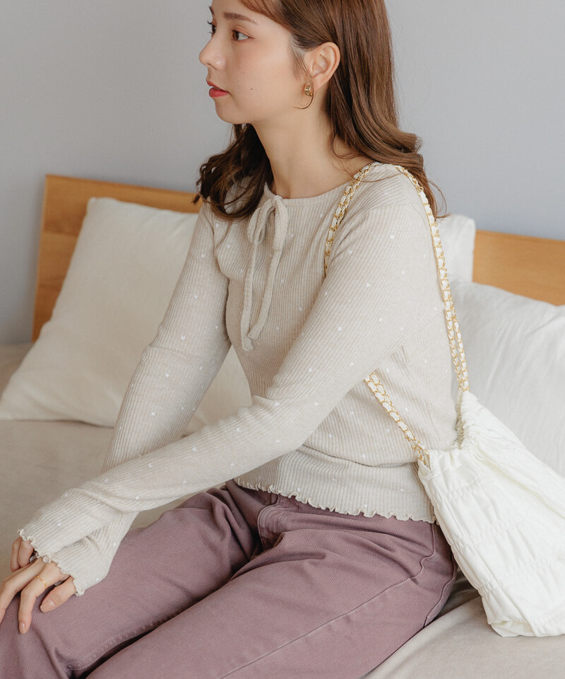 heart rib top2～ﾊｰﾄﾘﾌﾞﾄｯﾌﾟ2 | flower／フラワー公式通販
