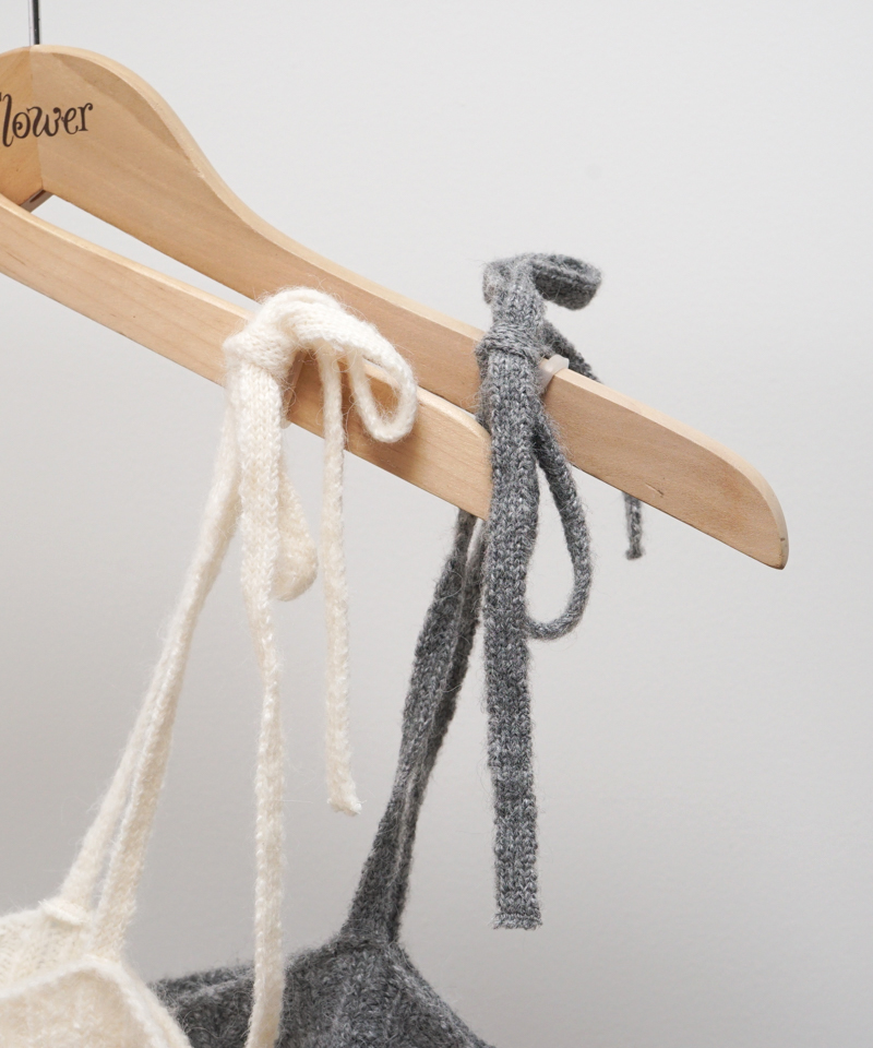 OUTLET】ribbon knit bustier～ﾘﾎﾞﾝﾆｯﾄﾋﾞｽﾁｪ | flower／フラワー