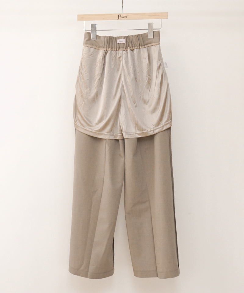OUTLET】loosely tuck pants~ルーズリータックパンツ | flower/フラワー OUTLET】loosely tuck pants~ルーズリータックパンツ | flower/フラワー