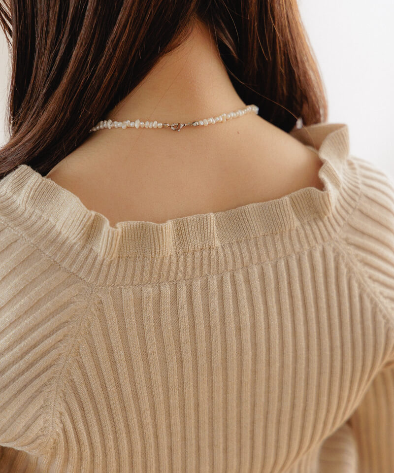 50%OFF】sparkle rib knit3～ｽﾊﾟｰｸﾙﾘﾌﾞﾆｯﾄ3 | flower／フラワー