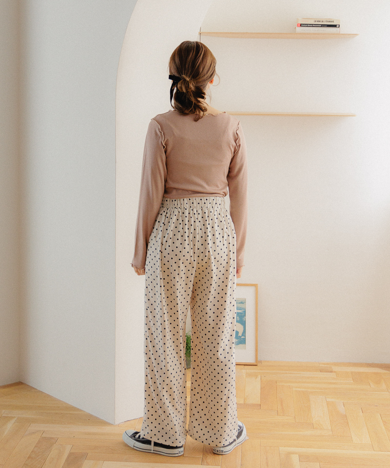 OUTLET】loosely dot pants～ﾙｰｽﾞﾘｰﾄﾞｯﾄﾊﾟﾝﾂ | flower／フラワー公式通販