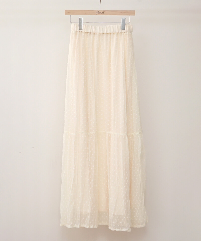 OUTLET】sheer dot skirt～ｼｱｰﾄﾞｯﾄｽｶｰﾄ | flower／フラワー公式通販
