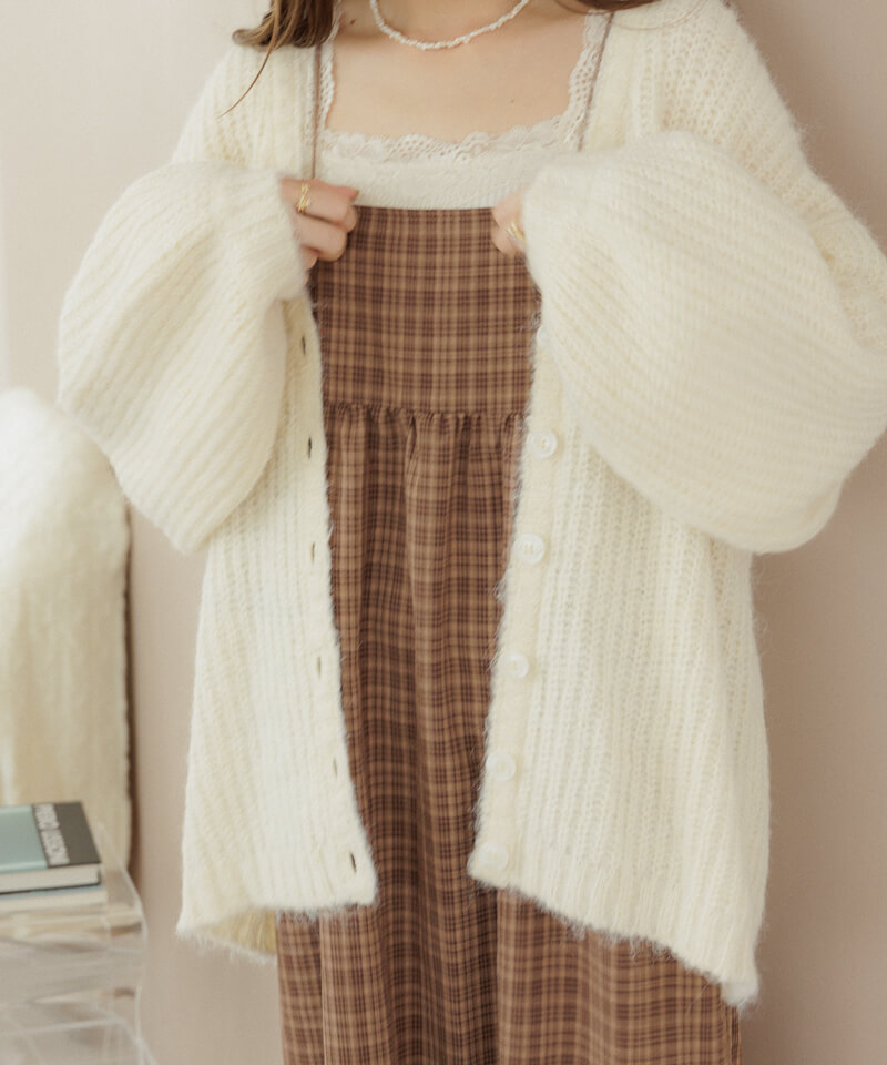 【OUTLET】fluffy loose cardigan～ﾌﾗｯﾌｨｰﾙｰｽﾞｶｰﾃﾞｨｶﾞﾝ flower／フラワー公式通販